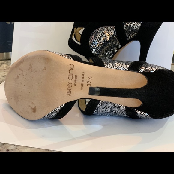 Jimmy choo temptress black suede shoes bling! - Picture 6 of 9